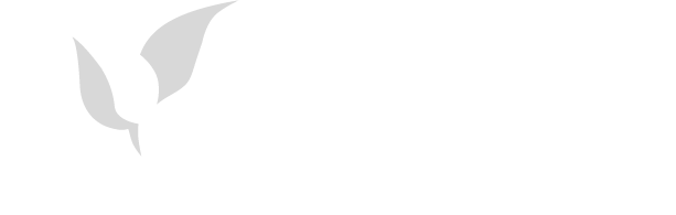 Videdals logotyp i vitt